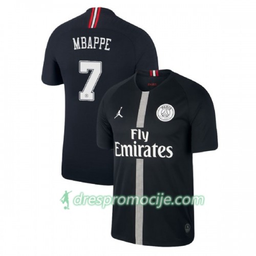 Paris Saint-Germain Dres Mbappe 7 Jodan Crno Treći 2018/19 Kratkih Rukava Paris Saint-Germain Dres Mbappe 7 Jodan Crno Treći 2018/19 Kratkih Rukava